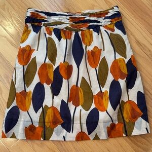 Tory Burch Nellie Skirt.  Tulip Print size 10